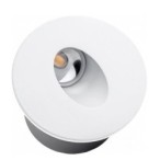 Įleidžiamas sieninis LED šviestuvas (apvalus) BALTA SPALVA 3W 3000K 120LM 220V IP20