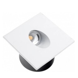 Įleidžiamas sieninis LED šviestuvas (kvadratinis) BALTA SPALVA 3W 3000K 120LM 220V IP20