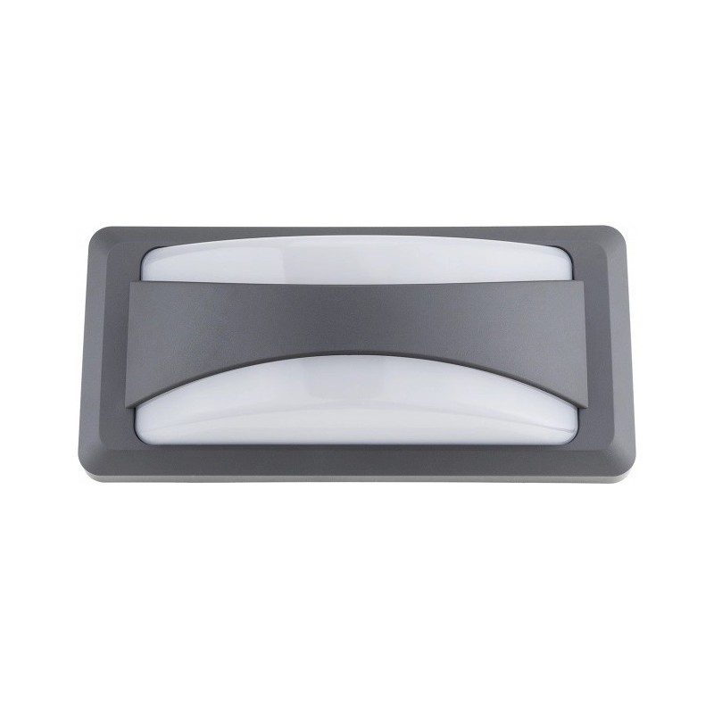LED sieninis lauko šviestuvas Pilkas 12W 3000K 780LM 220V IP65