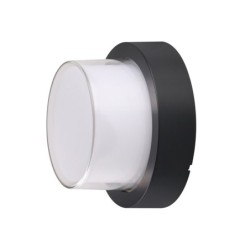 LED sieninis lauko šviestuvas (apvalus) Juoda spalva 12W 4200K 1000LM 220V IP65