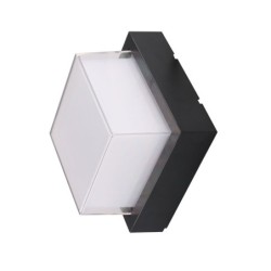LED sieninis lauko šviestuvas (kvadratinis) Juoda spalva 12W 4200K 1000LM 220V IP65
