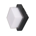 LED sieninis lauko šviestuvas (kvadratinis) Juoda spalva 12W 4200K 1000LM 220V IP65