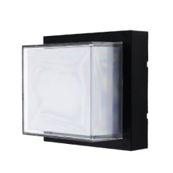 LED sieninis lauko šviestuvas (kvadratinis) Juoda spalva 12W 4200K 1000LM 220V IP65