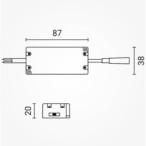 Pritemdomas maitinimo šaltinis 220V 5-9*1W 300MA 15-30V