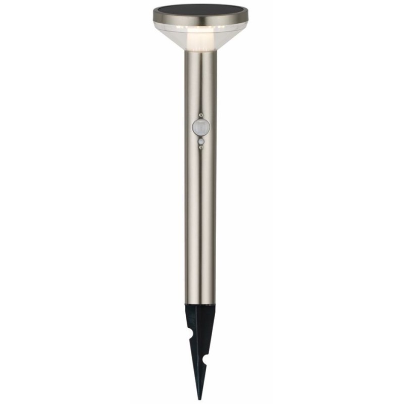 LED Pastatomas lauko šviestuvas veikiantis nuo saulės energijos+SPIKE SS-BRUSHED Aliuminis 2W 200lm/20lm IP44 3.7V SENSOR