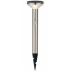 LED Pastatomas lauko šviestuvas veikiantis nuo saulės energijos+SPIKE SS-BRUSHED Aliuminis 2W 200lm/20lm IP44 3.7V SENSOR