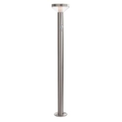 LED Pastatomas lauko šviestuvas veikiantis nuo saulės energijos SS-BRUSHED Aliuminis 2W 200lm/20lm IP44 3.7V SENSOR
