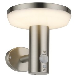 LED Sieninis lauko šviestuvas veikiantis nuo saulės energijos SS-BRUSHED Aliuminis 4.4W 600lm/60lm IP44 3.7V SENSOR