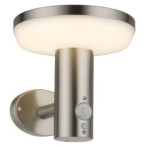 LED Sieninis lauko šviestuvas veikiantis nuo saulės energijos SS-BRUSHED Aliuminis 4.4W 600lm/60lm IP44 3.7V SENSOR