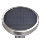 LED Sieninis lauko šviestuvas veikiantis nuo saulės energijos SS-BRUSHED Aliuminis 4.4W 600lm/60lm IP44 3.7V SENSOR