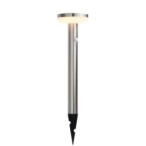 LED Pastatomas lauko šviestuvas veikiantis nuo saulės energijos+SPIKE SS-BRUSHED Aliuminis 4.4W 600lm/60lm IP44 3.7V SENSOR