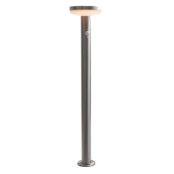 LED Pastatomas lauko šviestuvas veikiantis nuo saulės energijos SS-BRUSHED Aliuminis 4.4W 600lm/60lm IP44 3.7V SENSOR