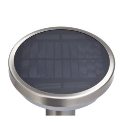 LED Pastatomas lauko šviestuvas veikiantis nuo saulės energijos SS-BRUSHED Aliuminis 4.4W 600lm/60lm IP44 3.7V SENSOR