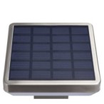 LED Sieninis lauko šviestuvas veikiantis nuo saulės energijos SS-BRUSHED Aliuminis 4.4W 600lm/60lm IP44 3.7V SENSOR