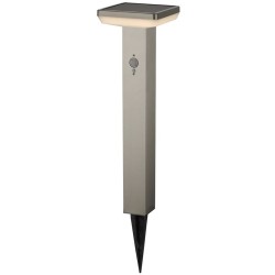 LED Pastatomas lauko šviestuvas veikiantis nuo saulės energijos+SPIKE SS-BRUSHED Aliuminis 4.4W 600lm/60lm IP44 3.7V SENSOR