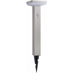LED Pastatomas lauko šviestuvas veikiantis nuo saulės energijos+SPIKE SS-BRUSHED Aliuminis 4.4W 600lm/60lm IP44 3.7V SENSOR
