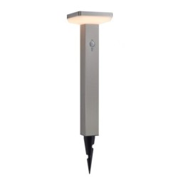 LED Pastatomas lauko šviestuvas veikiantis nuo saulės energijos+SPIKE SS-BRUSHED Aliuminis 4.4W 600lm/60lm IP44 3.7V SENSOR