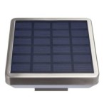 LED Pastatomas lauko šviestuvas veikiantis nuo saulės energijos+SPIKE SS-BRUSHED Aliuminis 4.4W 600lm/60lm IP44 3.7V SENSOR