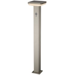 LED Pastatomas lauko šviestuvas veikiantis nuo saulės energijos SS-BRUSHED Aliuminis 4.4W 600lm/60lm IP44 3.7V SENSOR