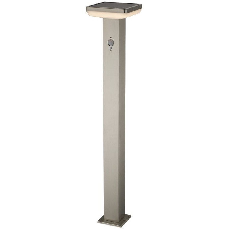 LED Pastatomas lauko šviestuvas veikiantis nuo saulės energijos SS-BRUSHED Aliuminis 4.4W 600lm/60lm IP44 3.7V SENSOR