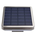 LED Pastatomas lauko šviestuvas veikiantis nuo saulės energijos SS-BRUSHED Aliuminis 4.4W 600lm/60lm IP44 3.7V SENSOR