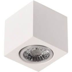 Lubinis gipsinis šviestuvas (kvadratinis) 1xGU10 (Gipso)