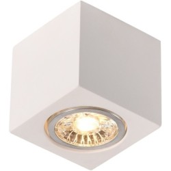 Lubinis gipsinis šviestuvas (kvadratinis) 1xGU10 (Gipso)