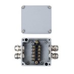 Hermetiška aliuminė laidų sujungimo dėžutė IP68 450V/24A - 4 TERMINALAI