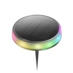 Įsmeigiamas LED šviestuvas veikiantis nuo saulės energijos RGB 0.6W RGB IP65 8lm