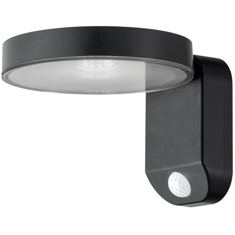 Sieninis LED šviestuvas veikiantis nuo saulės energijos Round su Judesio davikliu 9W 3000K IP44 400lm