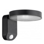 Sieninis LED šviestuvas veikiantis nuo saulės energijos Round su Judesio davikliu 9W 3000K IP44 400lm