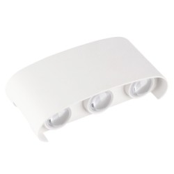 Sieninis lauko šviestuvas Baltas 6W 3000K IP65 510lm
