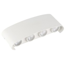 Sieninis lauko šviestuvas Baltas 8W 3000K IP65 680lm