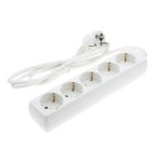 Ilgintuvas su įžeminimu 220V 1.5m, 5 lizdai, baltas