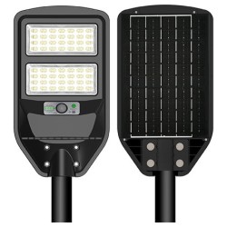Gatvės šviestuvas veikiantis nuo saulės energijos su pulteliu 8W 6000K IP65 1200lm