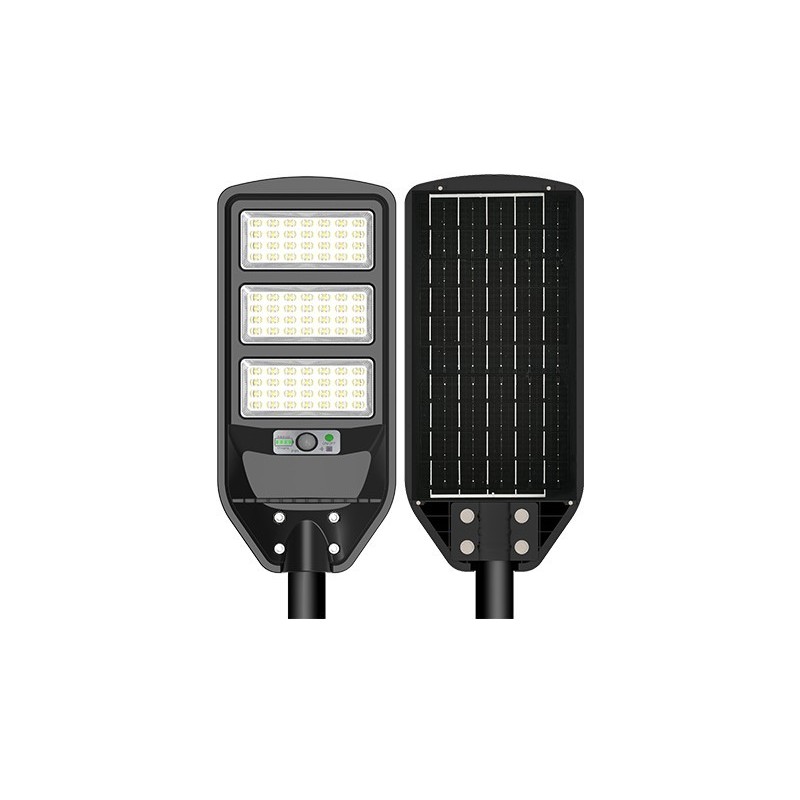 Gatvės šviestuvas veikiantis nuo saulės energijos su pulteliu 12W 6000K IP65 1800lm