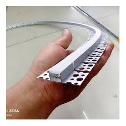 2 m užglaistomas aliuminio profilis su baltu dangteliu 52 x 15.5 mm