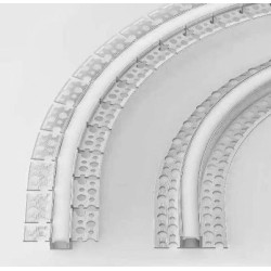 2 m užglaistomas lankstus aliuminio profilis su juodu dangteliu 52 x 15.5 mm