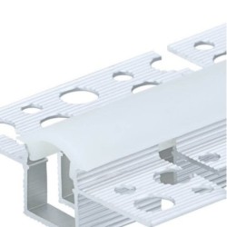 2 m užglaistomas lankstus aliuminio profilis su juodu dangteliu 52 x 15.5 mm