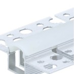 2 m užglaistomas lankstus aliuminio profilis su juodu dangteliu 52 x 15.5 mm