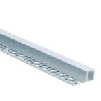 2 m užglaistomas aliuminio profilis su baltu dangteliu 34.8 x 12.8 mm