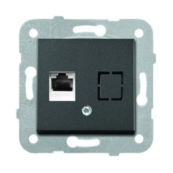 Vieno kompiuterio lizdas RJ45 NOVELLA Juodas  (be rėmelio)