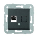 Vieno kompiuterio lizdas RJ45 NOVELLA Juodas  (be rėmelio)