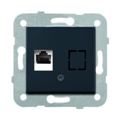 Vieno kompiuterio lizdas RJ45 NOVELLA Antracito (be rėmelio)