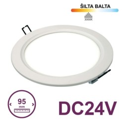Įmontuojama LED panelė ROUND 7W 4200K Neutrali balta 24V IP52 (be maitinimo šaltinio)