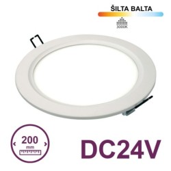 Įmontuojama LED panelė ROUND 16W 4200K Neutrali balta 24V IP52 (be maitinimo šaltinio)
