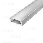 3m Baltas paviršinis aliuminis profilis LED juostoms 6x16mm