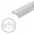 2m Skaidrus dangtelis profiliui 13.6mm PMMA
