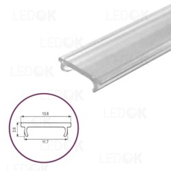 3m Skaidrus dangtelis profiliui 13.6mm PMMA