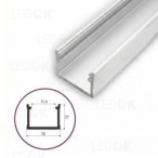 3m Baltas paviršinis aliuminis profilis LED juostoms 12x16mm